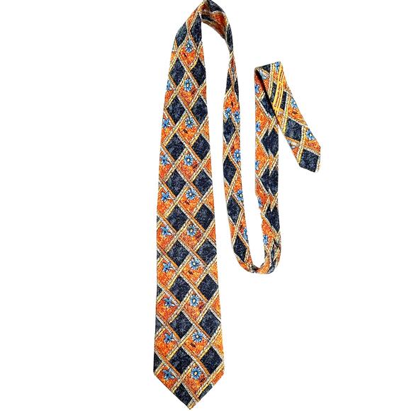 LNWOT Ermenegildo Zegna Tie Italy Exclusive Design Silk 58"L 3.75'W fall - Picture 1 of 4